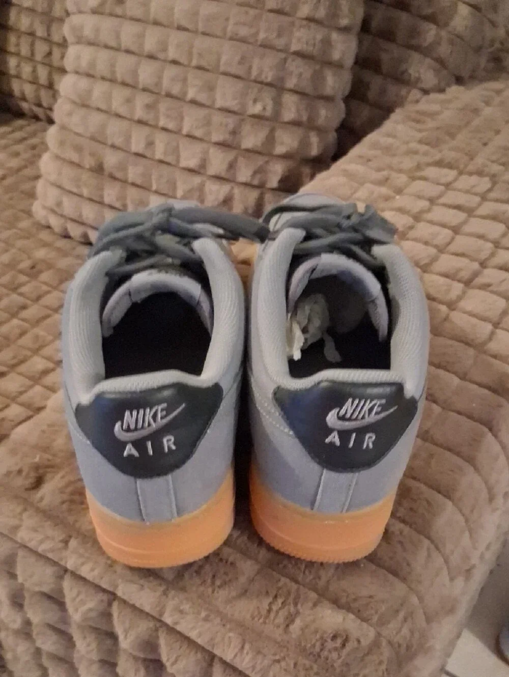 Nike Men’s Low-Top Suede Sneakers in Light Blue with Gum Sole
